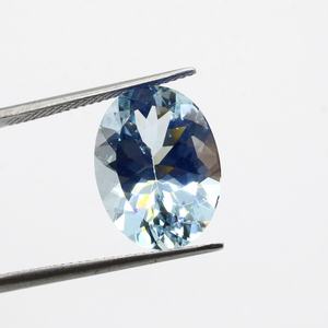Piedra preciosa de Aguamarina de corte ovalado Natural 7,00 Cts facetada para la fabricación de joyas 15x11x7mm - Product Image 5