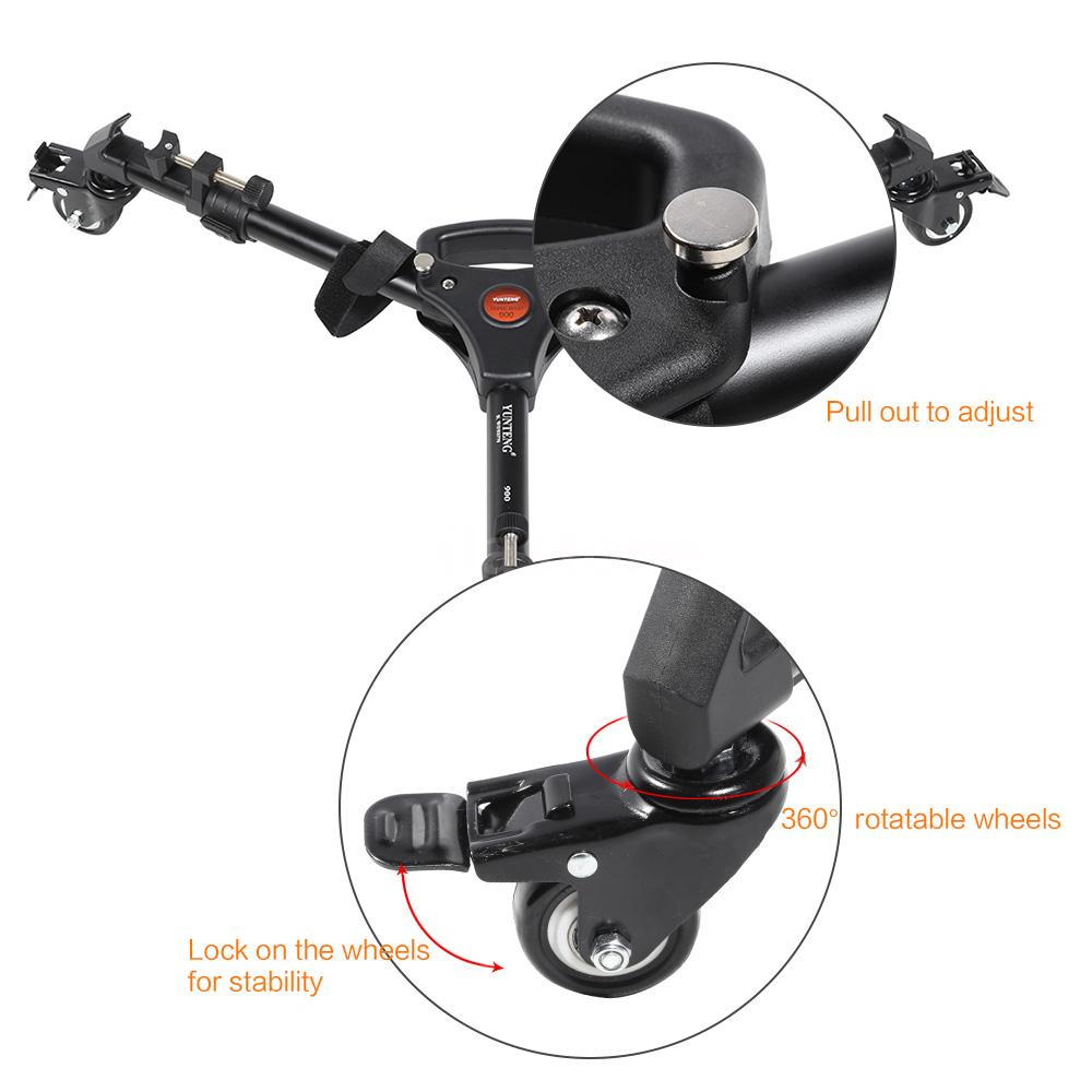 Yunteng 900 Tripod Dolly - Professional Video Camera Support