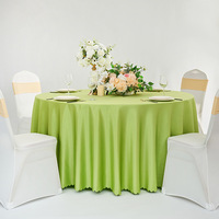Nappe Ronde en Soie Satinée Premium Anti-Plis Vert Olive 120 et 132 Pouces pour Mariages, Fêtes et Banquets – Vente en Gros