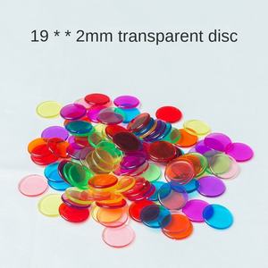 Trẻ em mười lưới tròn trong suốt trò chơi chip 19*2mm Công cụ giảng dạy giáo dục toán học sớm tương tự như chip poker và khay - Product Image 2