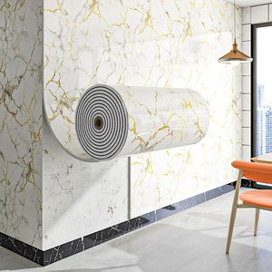 स्व-चिपकने वाला एक्सपी वॉलपेपर रोल पतला pvc संगमरमर टाइल स्टिकर घर के लिए वाटरप्रूफ दीवार कागज - Product Image 4