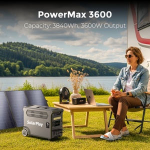 Kit Générateur Solaire LFP MPPT 3600W 3840Wh Onduleur Sinusoïdal Pur 200W avec Batterie Externe et Fonction UPS – Entrepôt US/UE - Product Image 1