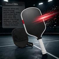 Raket Pickleball Serat Karbon T700 Inti Busa EPP+eva Generasi Kelima Konstruksi Satu Bagian Tekan Panas 16mm Berat 42cm