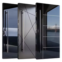 Porte d'entrée pivotante moderne en acier laminé à froid blindé de marques chinoises haut de gamme, porte de sécurité anti-effraction et anti-balles