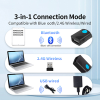 Escáner de código de barras QR 1D 2D de mano inalámbrico Lector de código de barras QR USB Escáneres comerciales portátiles