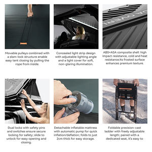 Tente <span class=keywords><strong>de</strong></span> <span class=keywords><strong>toit</strong></span> rigide ADA pour voiture, 3-4 personnes, imperméable, anti-UV, <span class=keywords><strong>barre</strong></span> lumineuse LED 1,5 m, tente <span class=keywords><strong>de</strong></span> <span class=keywords><strong>toit</strong></span> pour SUV - Product Image 3