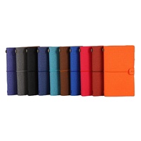 Vente en gros bloc-notes de voyage en cuir PU souple de style rétro vintage A6 rechargeable personnalisé avec enveloppe carnet de budget