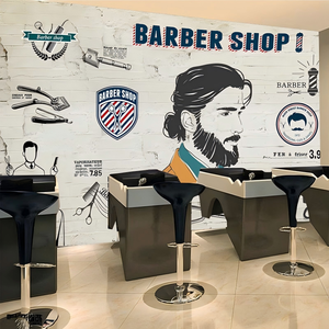 Póster Decorativo Autoadhesivo <span class=keywords><strong>para</strong></span> Salón de Belleza y Barbería, Mural Moderno 3D, Papel Tapiz, Pintura Mural Autoadhesiva - Product Image 4