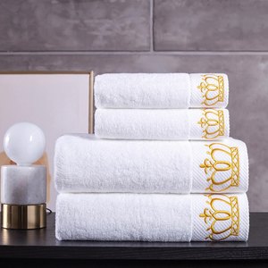 Toallas de <span class=keywords><strong>Hotel</strong></span> de Lujo 100% Algodón de Fibra Larga, Toalla de Baño Royal Crown, Tejido de Secado Rápido, Toalla <span class=keywords><strong>Cora</strong></span> para Hoteles y Resorts - Product Image 3