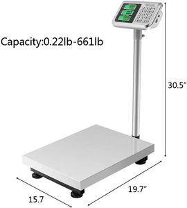TCS Tischwaage Hersteller Digitale TCS Elektronische Plattformwaage 300kg - Product Image 3