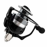 Moulinet de pêche spinning et baitcasting taille 2000, bobine en aluminium durable de haute qualité, 1 roulement à billes, pour eau douce, vente en gros économique