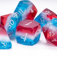 Dés à rouler personnalisables en résine pour jeux de rôle (Dungeons & Dragons) – Ensemble de dés à bords vifs