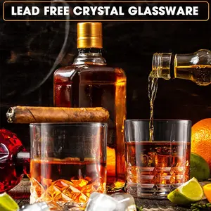 All'ingrosso vecchio stile spesso riutilizzabile Base cristallina trasparente Whisky Rock bicchieri per regali Cocktail Whisky <span class=keywords><strong>Brandy</strong></span> - Product Image 5