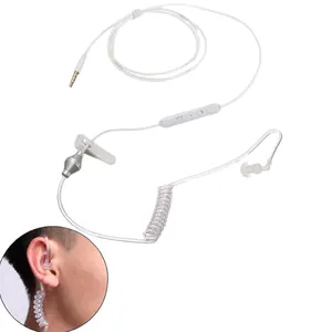 3.5mm Headset In-ear keren gaya FBI pelindung radiasi tabung vakum Earphone monitor Earpiece talktentang Walkie earbud saluran udara