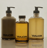Vide 350ML 500ML hors épaule bouteille de lotion en verre personnalisé désinfectant pour les mains bouteille de lotion pour le corps épaissie bouteille de shampooing avec Logo
