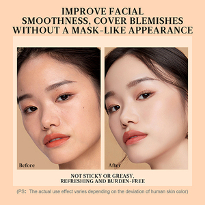 Base de Maquillaje de Doble Punta con <span class=keywords><strong>Brocha</strong></span>, Cobertura Natural de Larga Duración, Maquillaje Facial 2 en 1, Base de Maquillaje que Cambia de Color - Product Image 3