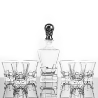 NOUVEAU DESIGN Carafe à whisky classique avec bouchon en alliage de zinc en forme de crâne de cerf, verre sodocalcique sans plomb, capacité 900 ml, usage domestique NOVARE