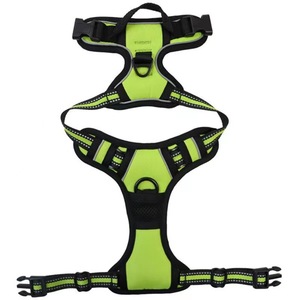 Laisse pour chien de luxe réglable en nylon rayé et tissu maille respirante, anti-traction, pour l'extérieur, personnalisée OEM par les fabricants, écologique - Product Image 4