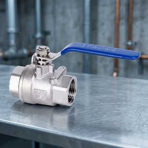 Robinet à bille NPT avec poignée bleue pour eau à température normale, 100 Psi, commande manuelle - Product Image 4