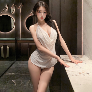 Ensemble de lingerie romantique Dui Dui, collier de cou, bande de ventre, sous-vêtements sexy et purs, transparents, tentants et à ne jamais enlever, luxueux - Product Image 1