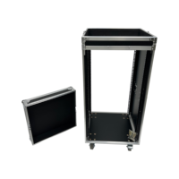 Estuche de Transporte de Alta Calidad de 20U para Equipos de Amplificación de Audio, con Orificios para Cables en la Parte Superior, para Colocar Mezclador, 4 Ruedas, OEM/ODM, Resistente