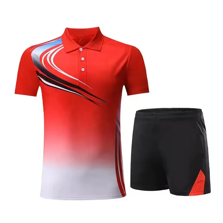 Abbigliamento sportivo comodo uniforme maglia da Badminton abiti da ping pong uniformi della squadra di Tennis maschile uniformi