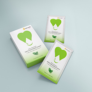 Tiras Blanqueadoras Dentales <span class=keywords><strong>de</strong></span> Uso Diario Sin Alcohol con Sabor a Menta, Tiras Blanqueadoras Orgánicas <span class=keywords><strong>de</strong></span> Grado Alimenticio para Dientes - Product Image 1