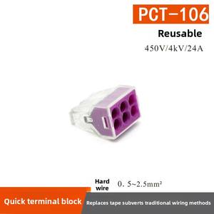 Bloque de Terminales de Conexión Rápida Serie 773 - Conector de Empalme de Cable Sólido PCT-104/604/2273-203, 25A 450V V0 - Product Image 5