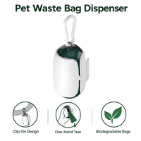 Distributeur de sacs à déjections pour animaux de compagnie, support portable pour sacs à crottes de chien, clip de laisse, déchirure à une main, sacs biodégradables, accessoires pour animaux de compagnie pour la promenade en extérieur