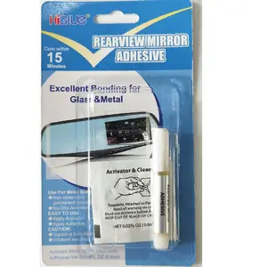 China 15 Minutes Fast 2-parts (towelette & pipett) Professional Strength Rearview Mirror Glue & Activator 0.4ml+0.6ml