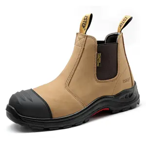 ZSTEP Brand ZS-T013 Australia Slip On Insulation 6KV 10KV EH Rubber Sole Plastic Toe Kev lar Chelsea Safety Work Boots Shoes