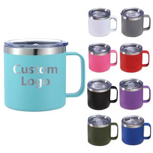 High Quality Travel <b>Double</b> <b>Wall</b> Insulated 304 Stainless Steel Tumbler Mug Office 12oz/14oz Coffee Mugs with Handle and Lids - Product Image 1