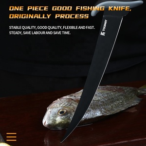 Cuchillo de acero inoxidable, 9 pulgadas, flexible, cónico, mango PP + TPR, para pesca al aire libre - Product Image 6