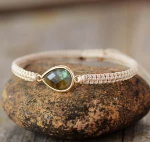 Bracelets en macramé, Bijoux pour femmes, breloque en <span class=keywords><strong>pierre</strong></span> naturelle, chaîne tressée, Bijoux d'<span class=keywords><strong>amitié</strong></span>, vente en gros - Product Image 3