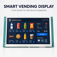 Pantalla LCD de 7 Pulgadas para Máquina Expendedora |   Pantalla Táctil de Control Industrial con Placa Controladora