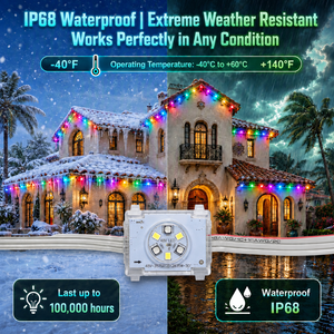 Luces de Navidad Permanentes para Exteriores IP68 de 300 pies, 400 pies, 500 pies, DC 48V, Luces de Pista RGBW con Forma de Medusa para el Hogar - Product Image 2