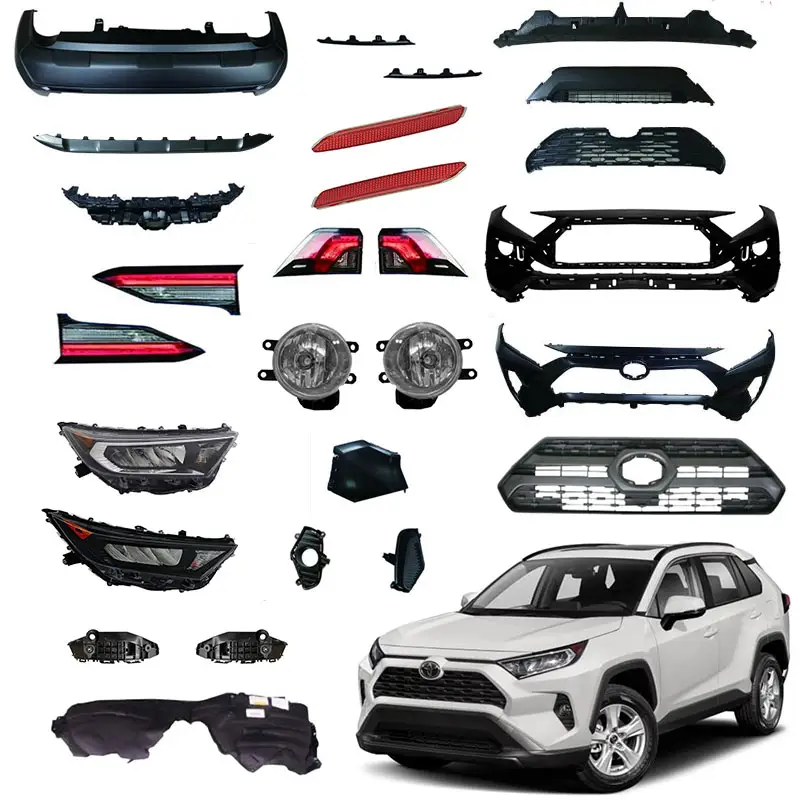 Piezas de carrocería de coche Toyota, luz trasera de parrilla delantera, parachoques, accesorios de coche, repuestos para Toyota RAV4 2019 2020