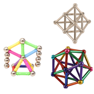 ของเล่นเพื่อการศึกษาของเด็กแท่งแม่เหล็กชุดลูกบอลแม่เหล็กพร้อมบล็อกก่อสร้างของเล่นบรรเทาความเครียด - Product Image 6