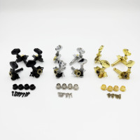 HIVE Plum Blossom Handle Open Type Tail-hole 2R2L 4 String Ukulele Tuning Peg Accessories for 4 String Ukulele with Gasket Screw