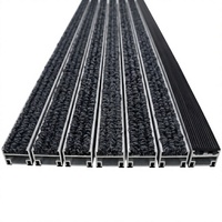 Tapis d'entrée en aluminium anti-poussière encastrés pour zones à fort trafic, tapis de sol antidérapant en alliage d'aluminium pour hôtel, banque, aéroport