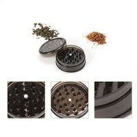Broyeur d'herbes manuel portable à 3 couches de 60 mm en plastique, broyeur commercial en acrylique pour tabac et épices, personnalisable