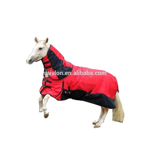 Manta <span class=keywords><strong>de</strong></span> caballo impermeable <span class=keywords><strong>de</strong></span> invierno 1200D personalizada con cubierta para el cuello - Product Image 6