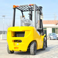 Chariot élévateur diesel 2,5T, transmission automatique, déplacement latéral, mât bi-étages robuste, pneus pneumatiques, certifié CE ISO, direct usine