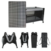 Lit de voyage pliable moderne en métal pour bébé, nouveau design du fabricant, lit d'appoint pour chambre et salon