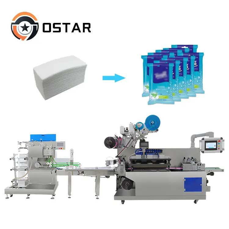 Volautomatische Multifunctionele Wegwerp Natte Handdoek Productielijn Maken Verpakkingsmachines