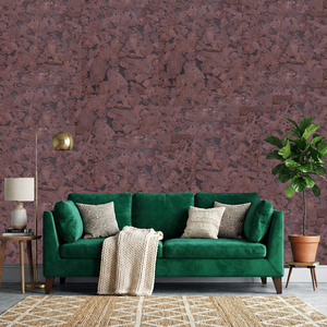 Azulejos de corcho 100% naturales y sostenibles para pared, estilo Art Deco, Organic Flow 09, corcho natural moderno, azulejos decorativos de pared de 3 mm de grosor. - Product Image 1