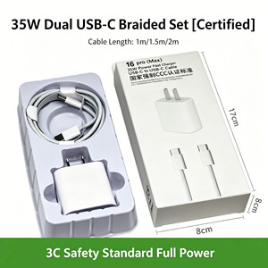 <span class=keywords><strong>Cargador</strong></span> de Teléfono PD de 35W, Adaptador de Corriente USB C de Carga Rápida Tipo C para Teléfono 17 Pro 16 15 con Caja, Venta Caliente - Product Image 1