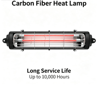 Éleveuse infrarouge 220V en fibre de carbone pour élevages avicoles, porcins et autres animaux, serres
