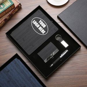 <b>Personalized</b> Mini Notebook <b>Keychain</b> - Custom Logo PU Leather Metal Notebook for Business Gifts & Events - Product Image 1