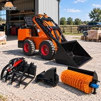 Livraison Gratuite Mini-chargeuse compacte LOGWAY avec système hydraulique 20MPa et fixation flexible pour travaux de terrassement